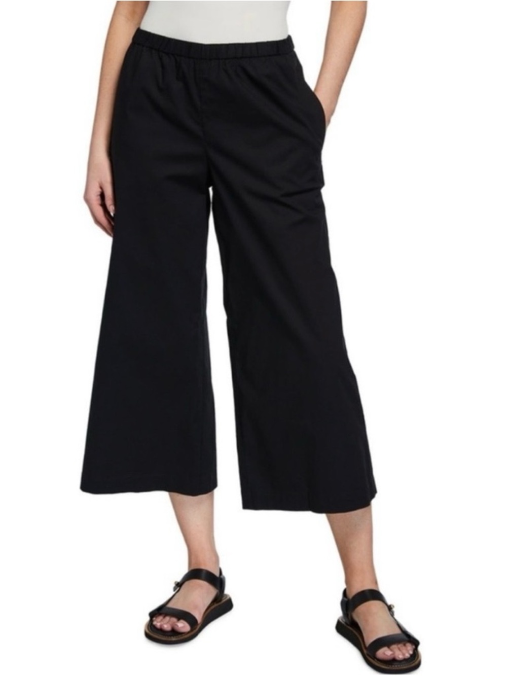 Eileen Fisher organic cotton stretch poplin pant ~ NWT